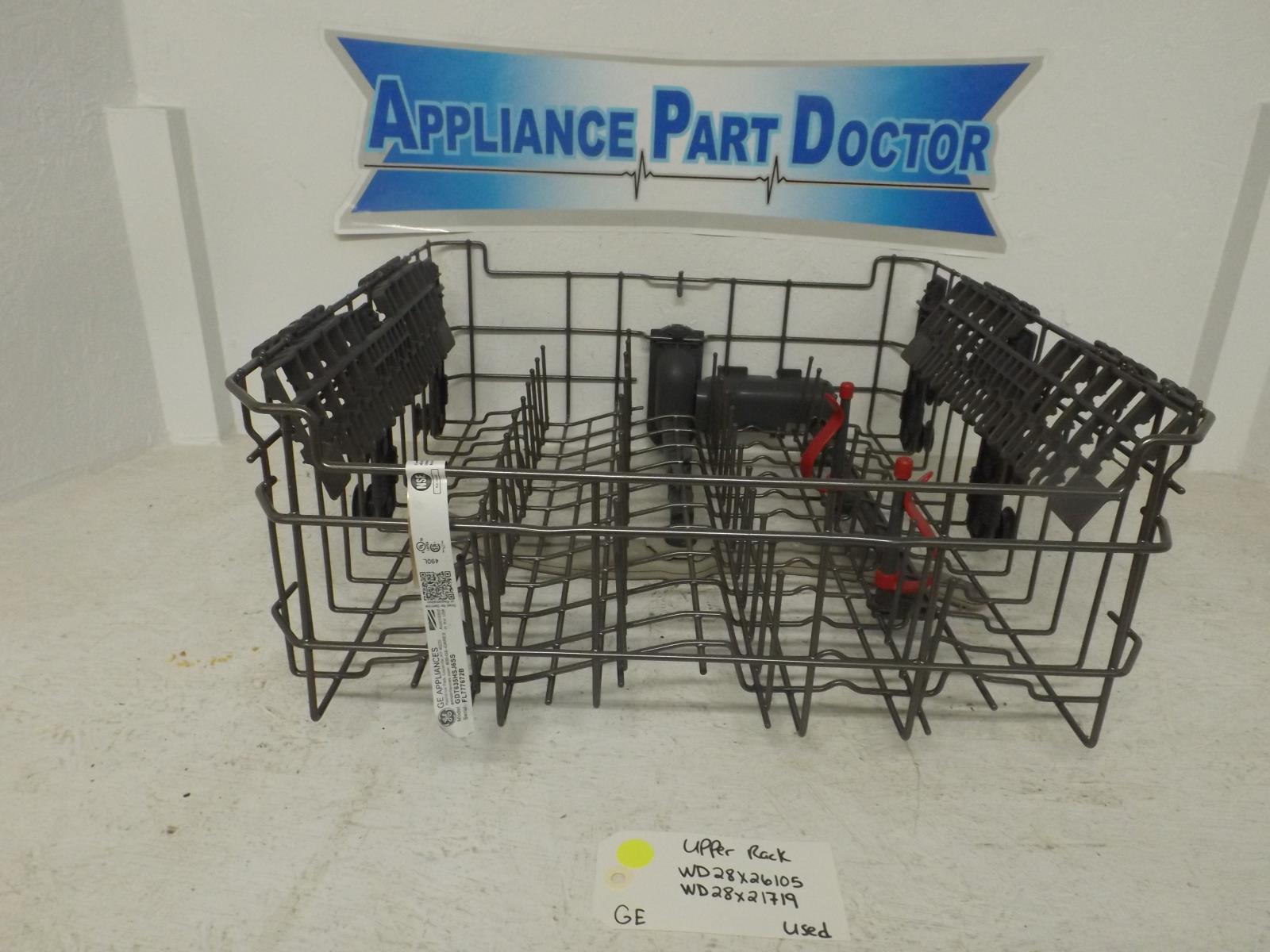 GE Dishwasher WD28X26105 WD28X21719 Upper Rack Used GE Dishwasher WD28X26105 WD28X21719 Upper Rack Used